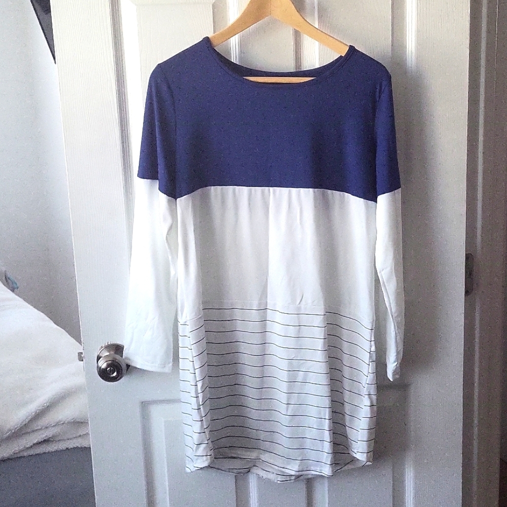 NWOT Color Block Tunic